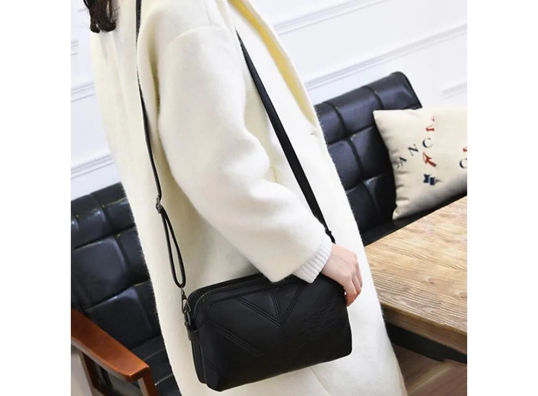 2020 High Quality Women Handbag Luxury Messenger Bag Soft pu Leather Shoulder Bag Fashion Ladies Crossbody Bags Female Bolsas|Sh