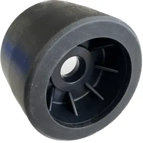 4 Boat Trailer Wobble Roller Smooth 22mm Bore Hole 3 Wide Rollers Black/Black