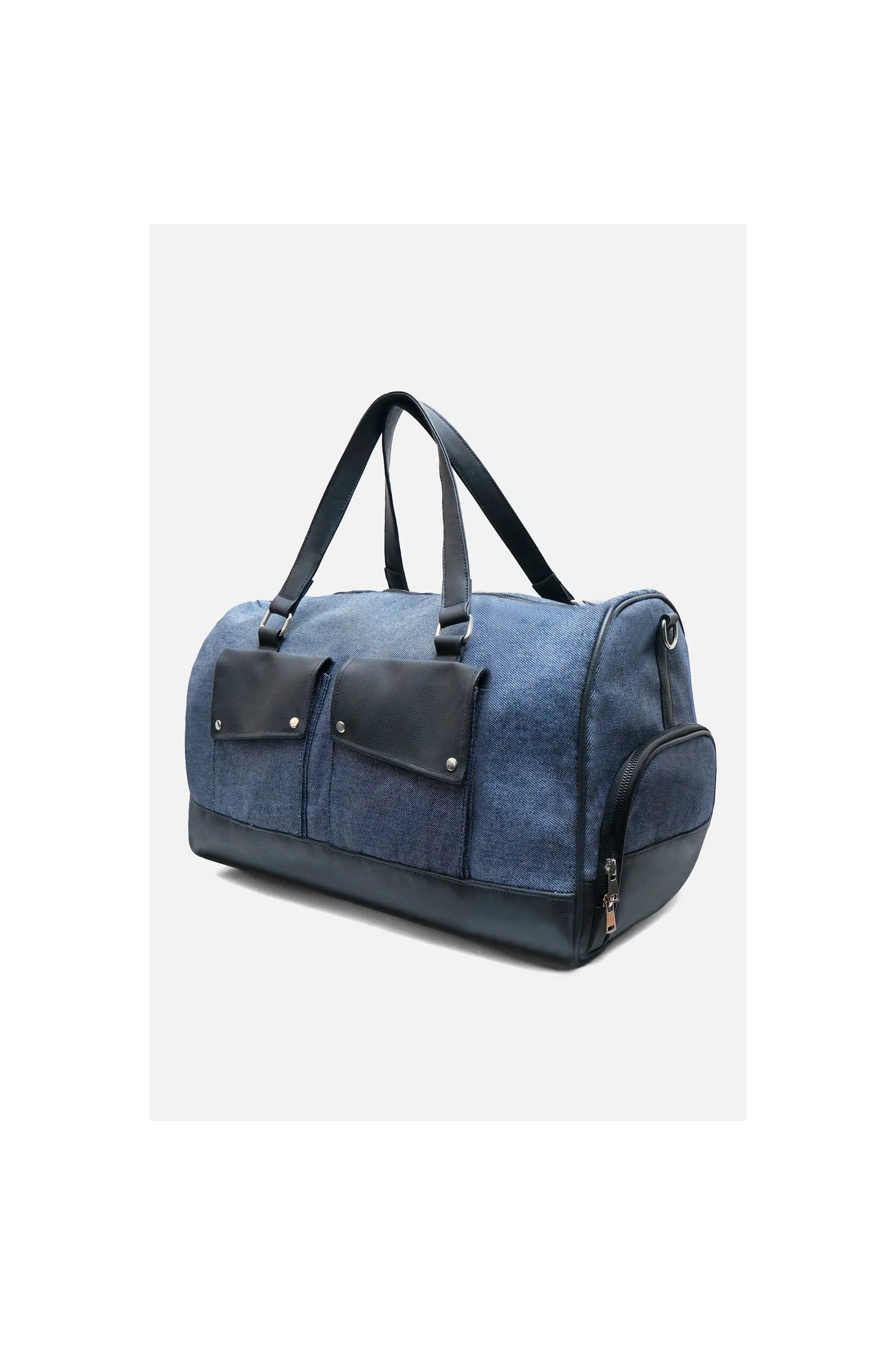 A TAILOR SON Denim Duffle Bag Denim Blue unisex Travel Bags