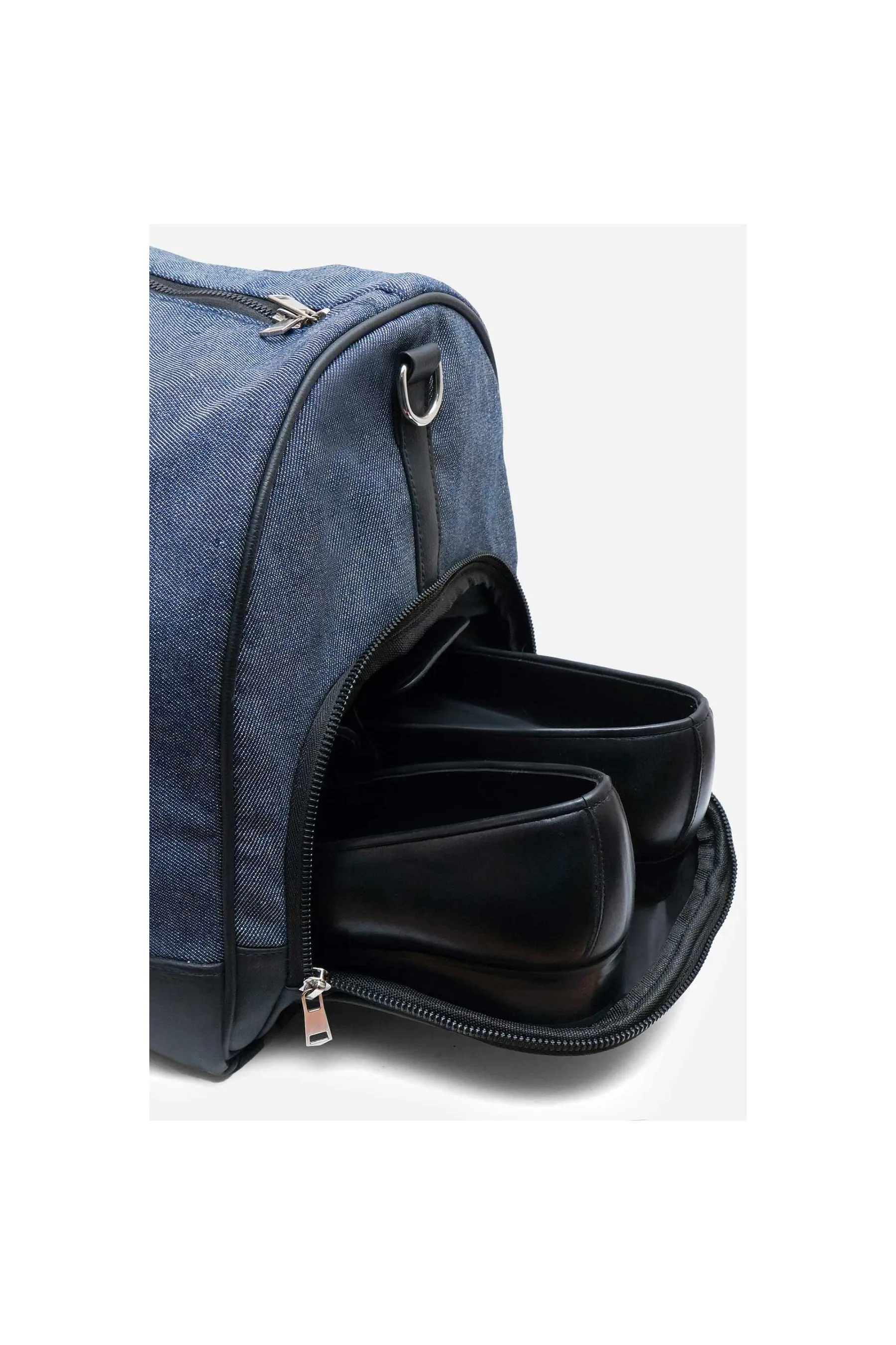 A TAILOR SON Denim Duffle Bag Denim Blue unisex Travel Bags