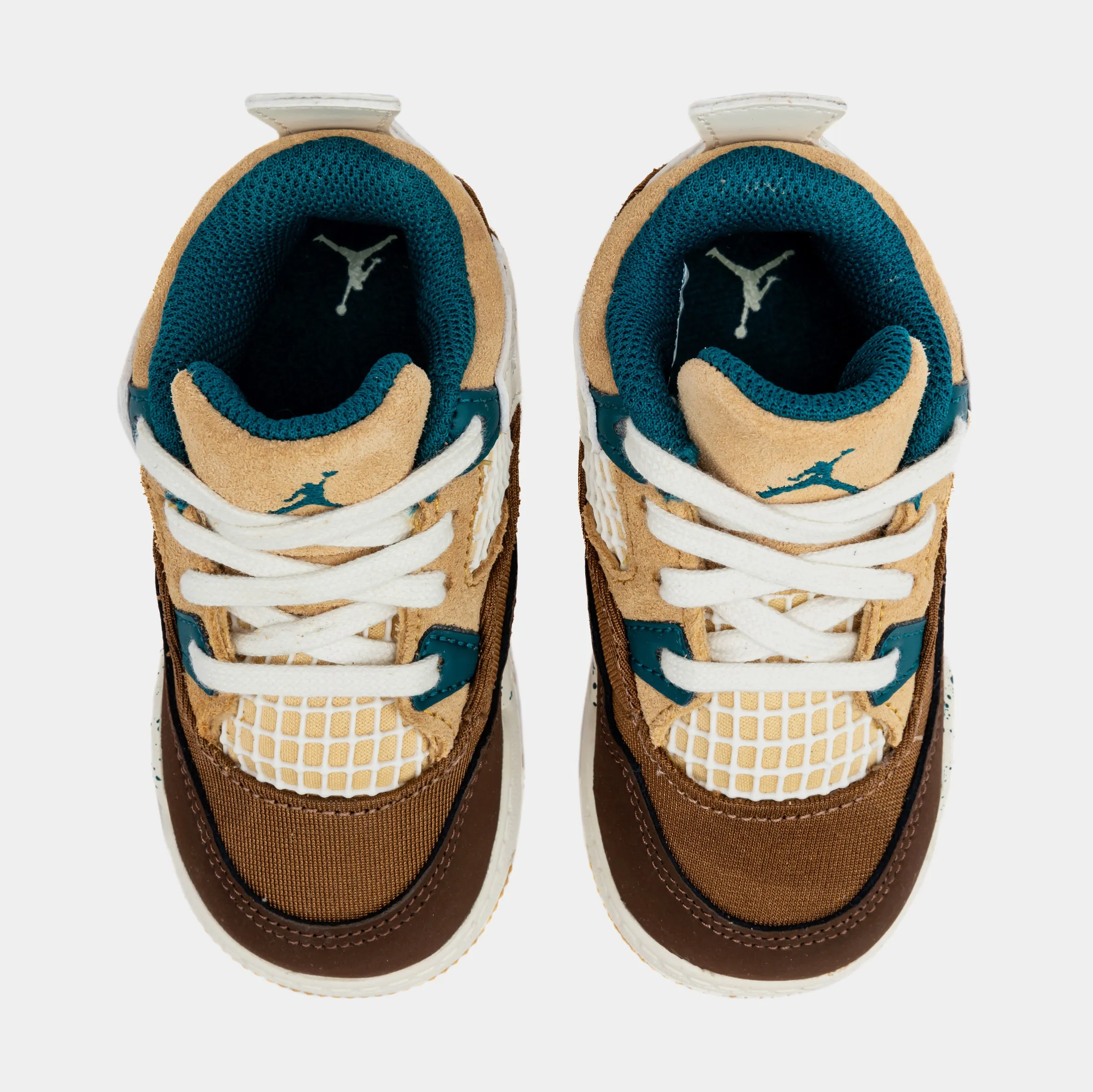 Air Jordan 4 Retro Cacao Wow Infant Toddler Lifestyle Shoes (Cacao Wow/Geode Teal) Free Shipping