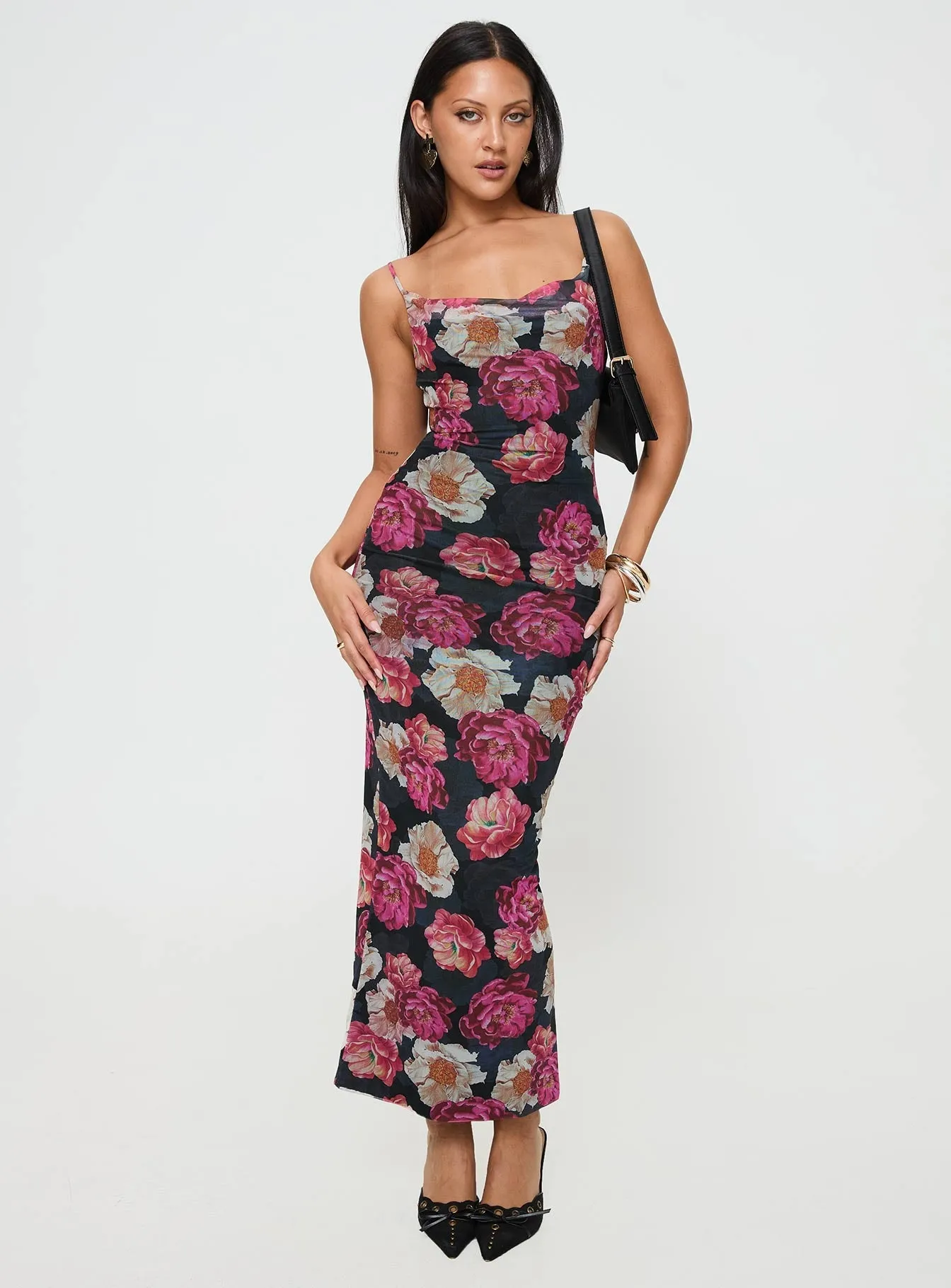 Auley Maxi Dress Multi / Red Floral