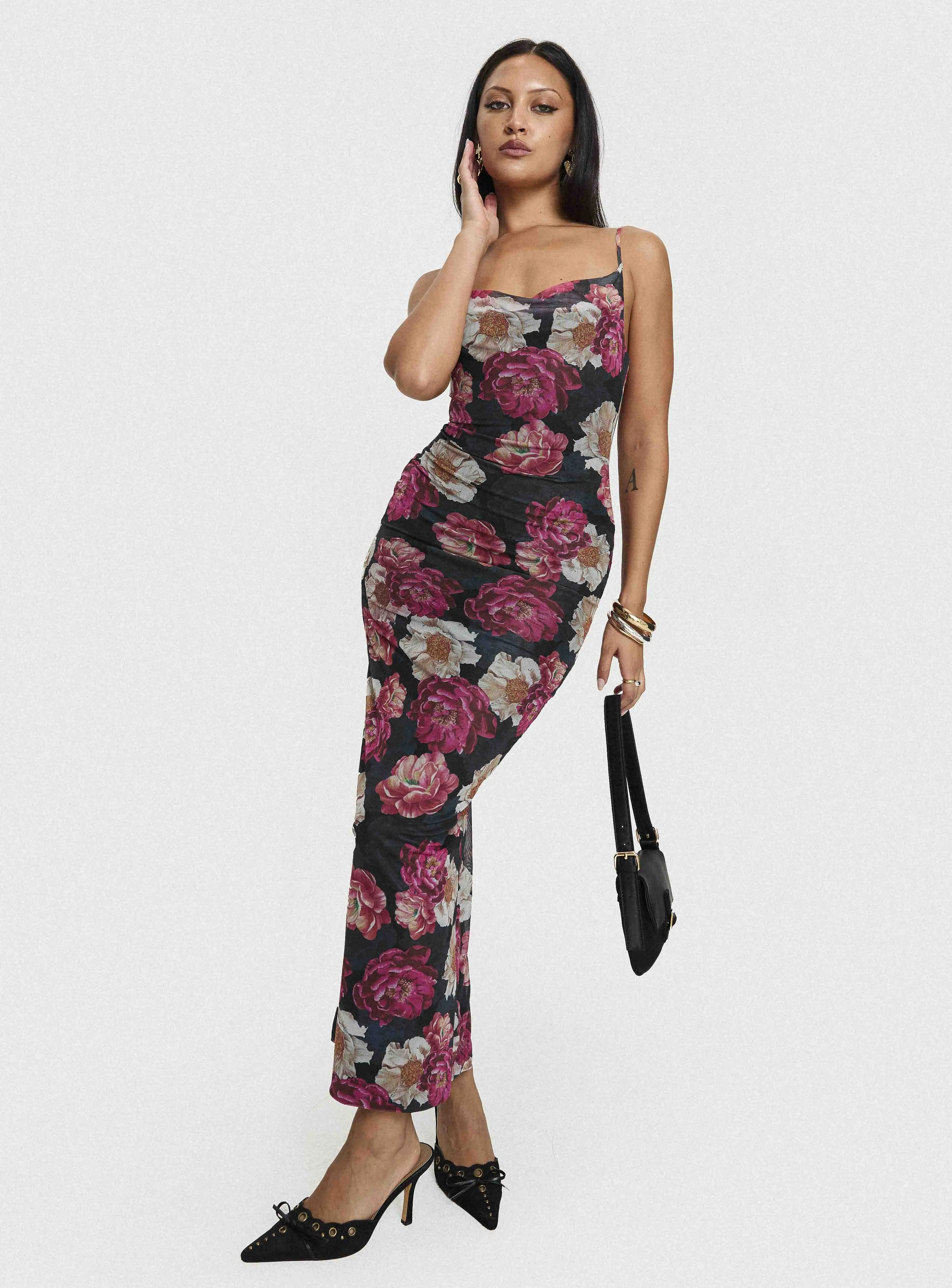 Auley Maxi Dress Multi / Red Floral