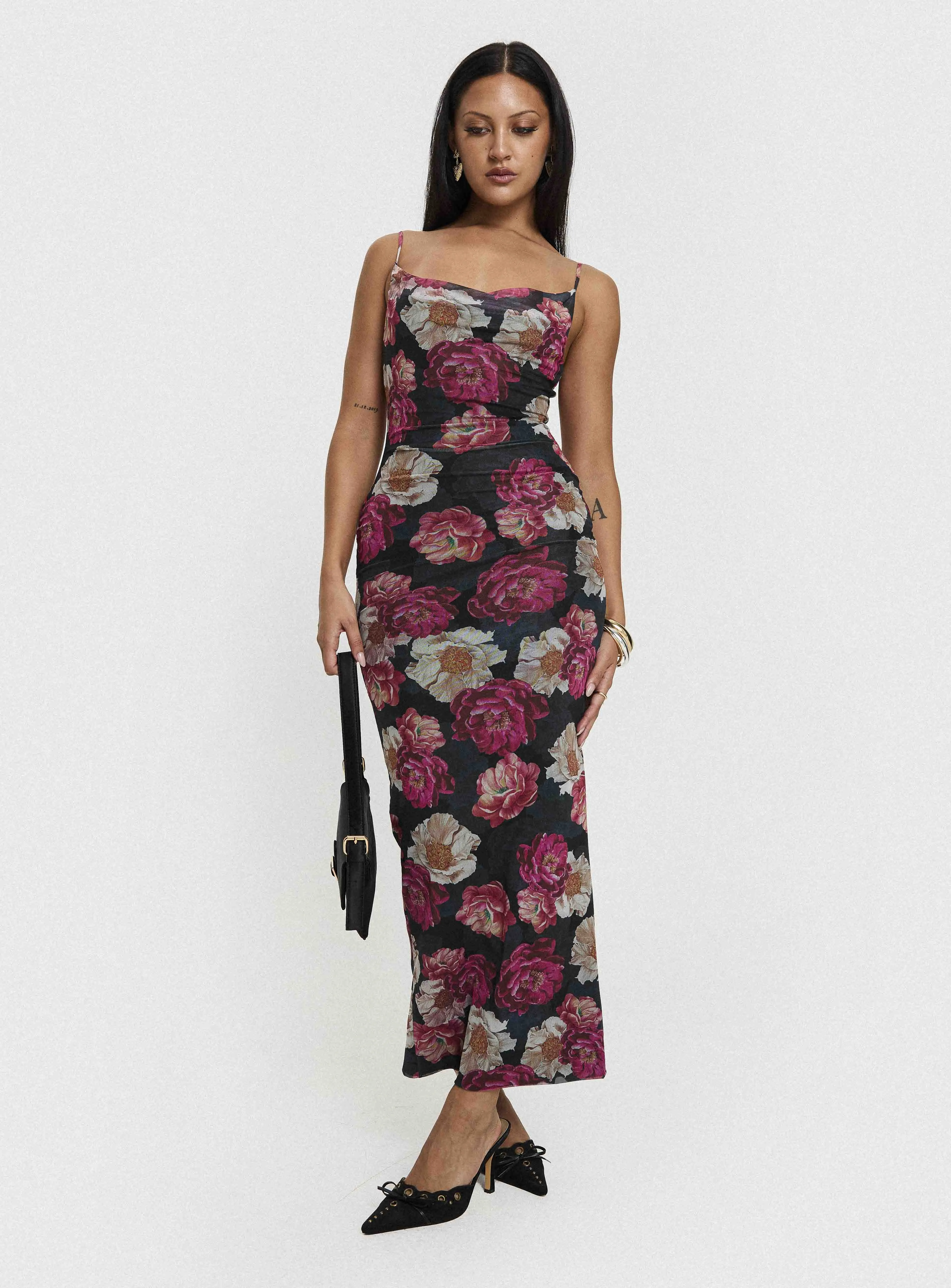 Auley Maxi Dress Multi / Red Floral