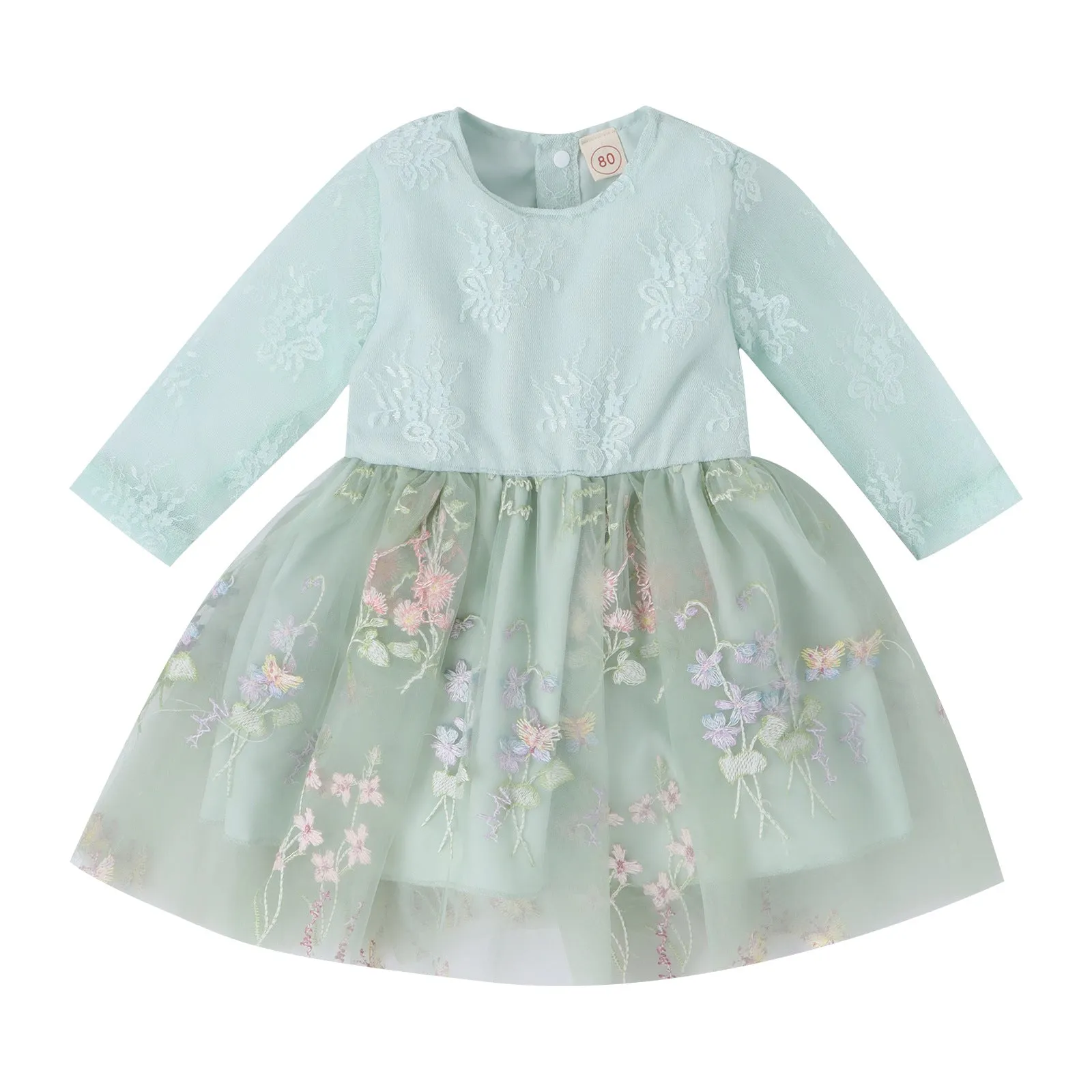 Baby Kid Girls Flower Embroidered Dresses Wholesale 24011123