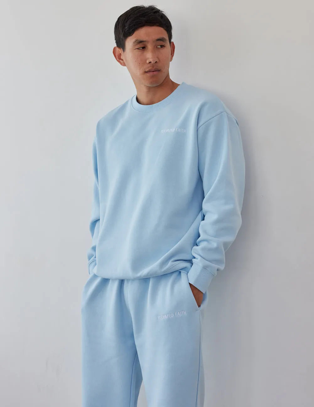 Basics Dream Blue Unisex Crewneck