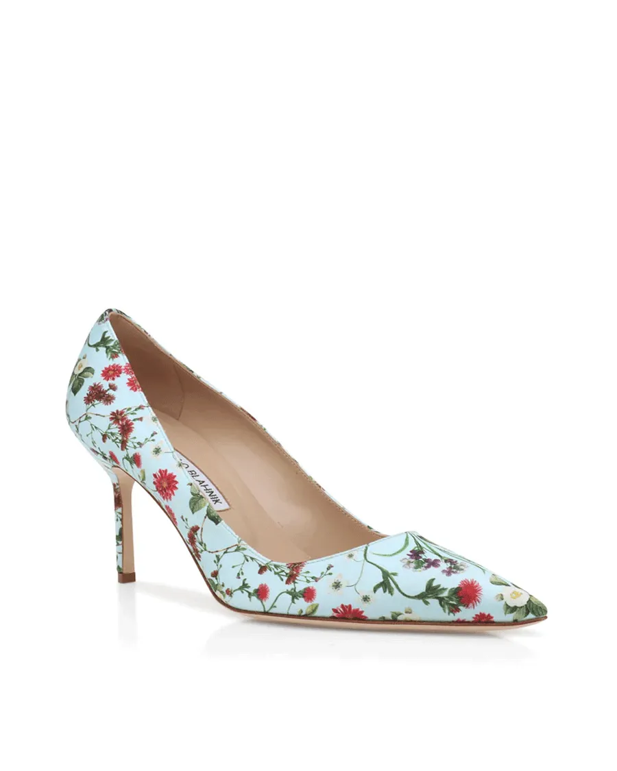 BB Pick Tora In Light Blue Floral Satin