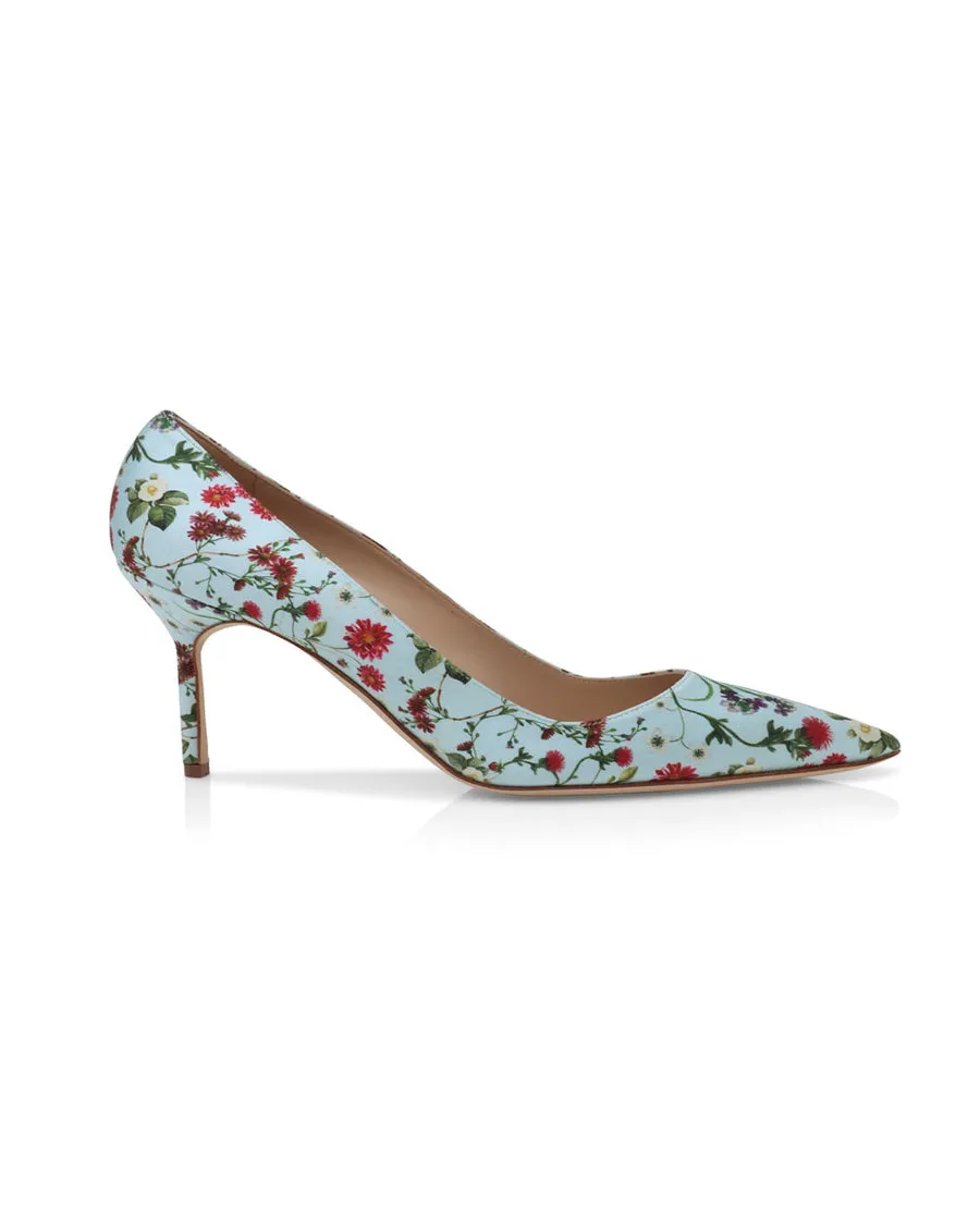 BB Pick Tora In Light Blue Floral Satin