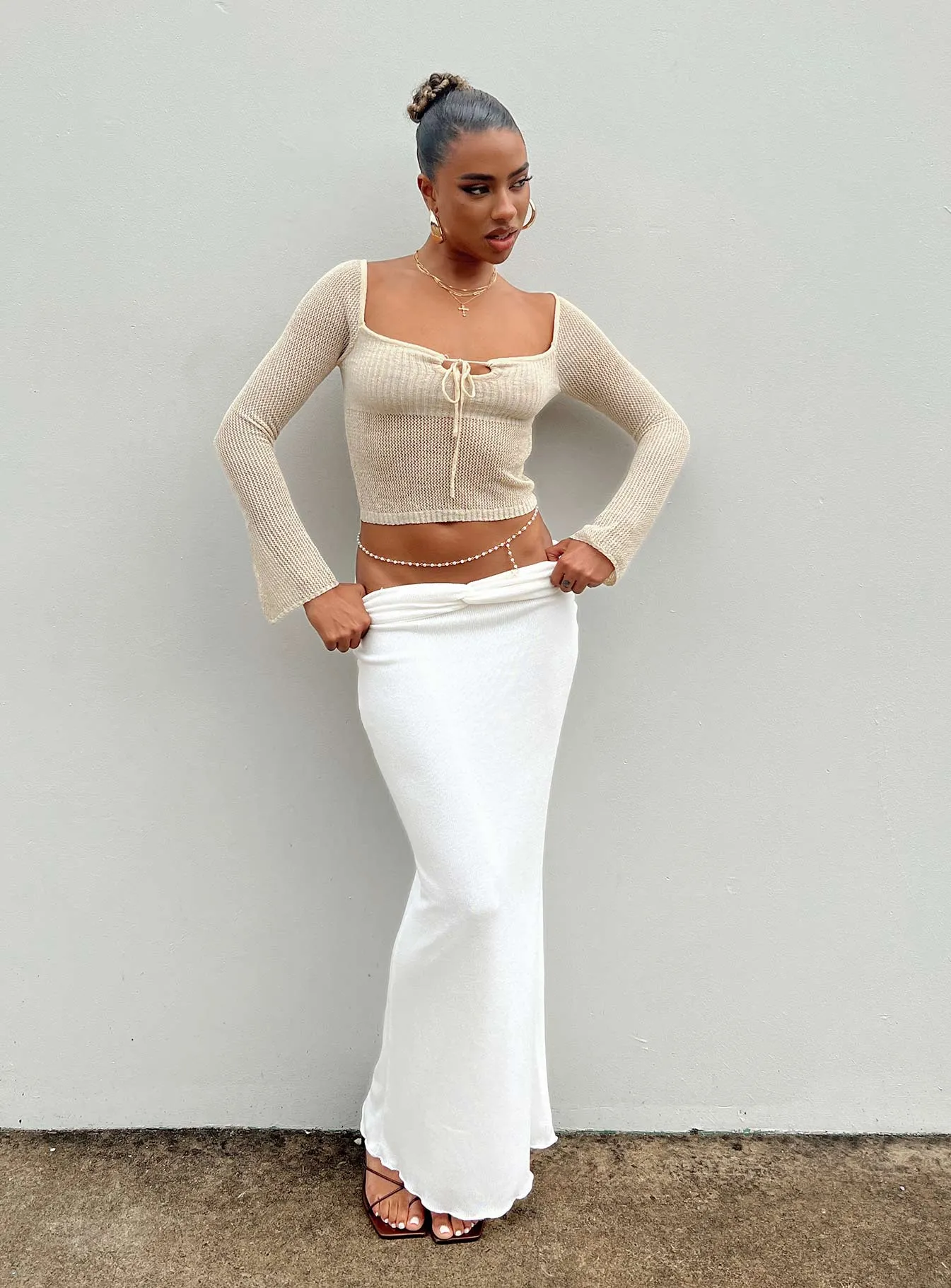 Berkshire Maxi Skirt White