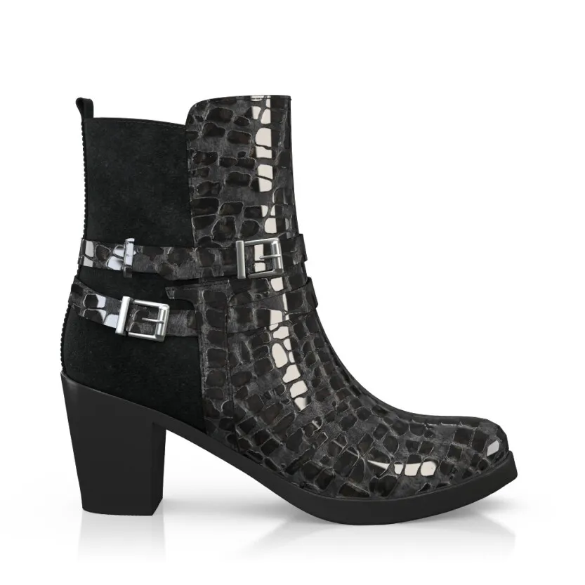 Block Heel Ankle Boots 25903