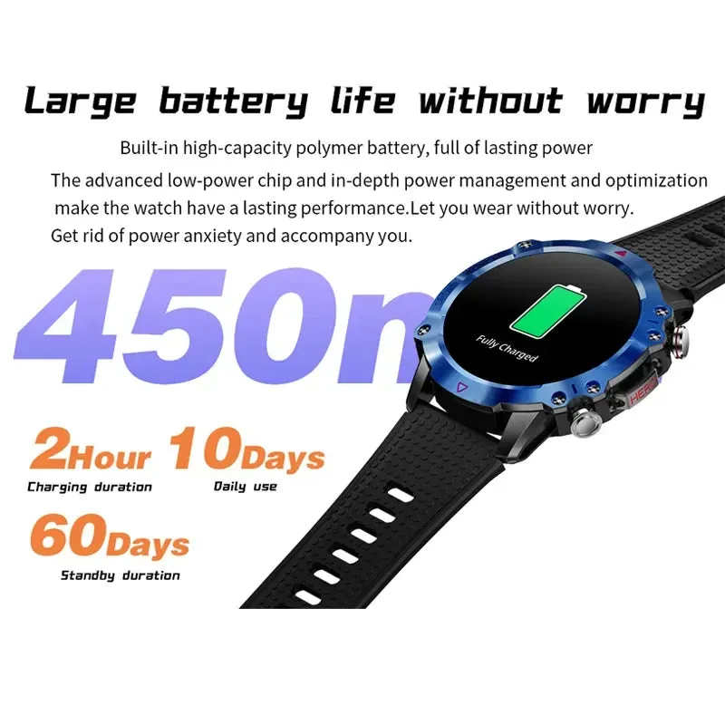 Bluetooth Call Heart Rate Blood Pressure Monitor Sports Smartwatch