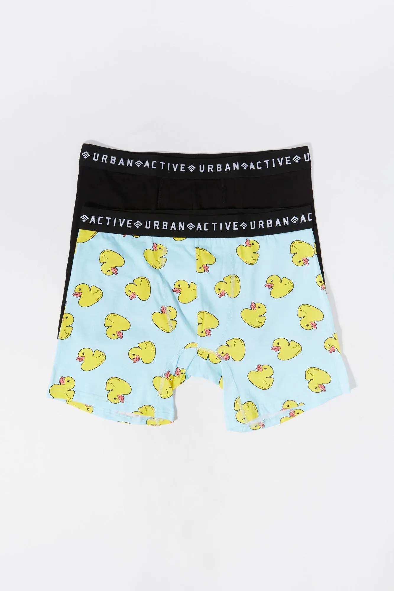 Boys Rubber Ducky Print Boxer Briefs (2 Pack)