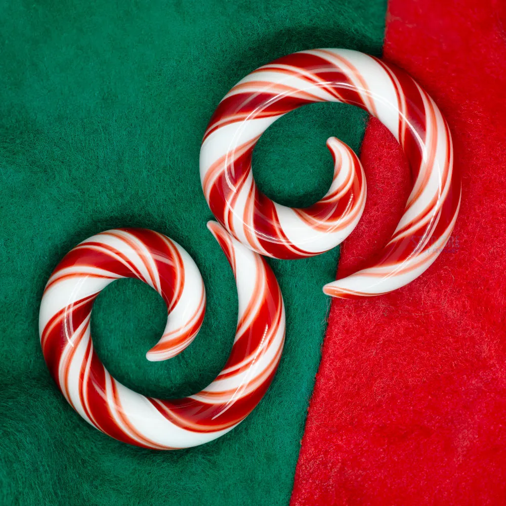 Candy Cane Glass Spirals