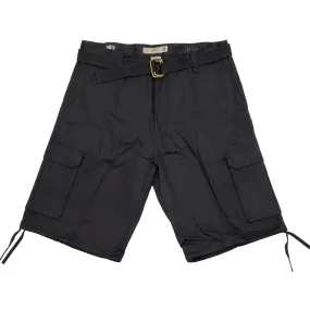 Cargo Shorts with Adjustable Twill Belt Utility Pocket