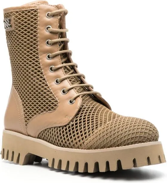 Casadei mesh ankle boots Brown