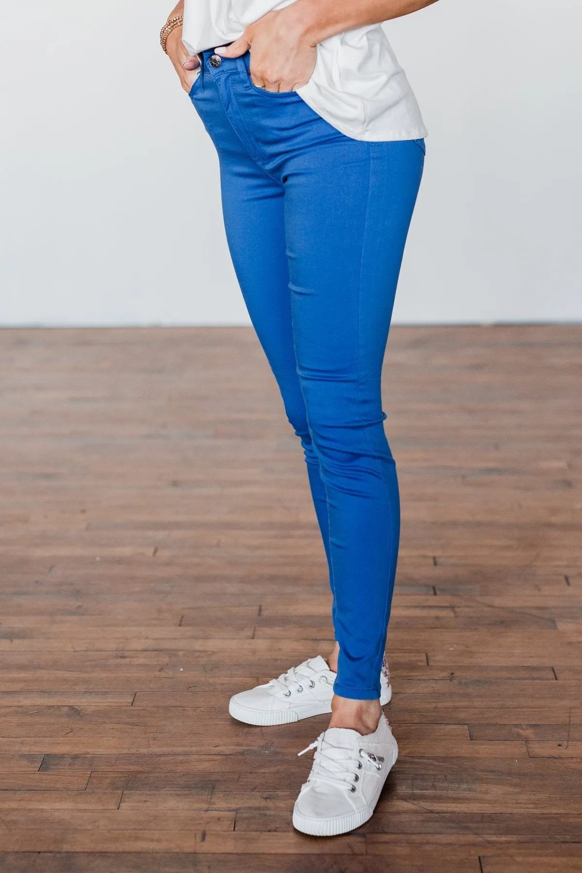 Celebrity Pink Ankle Skinny Jeans- Royal Blue