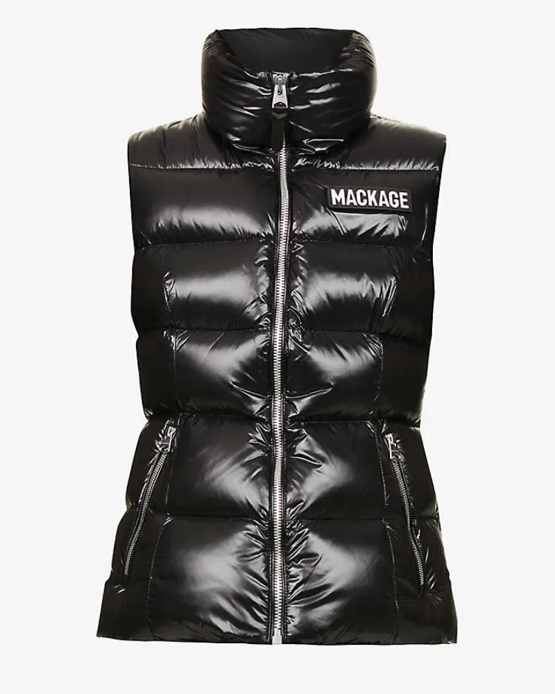 Chaya Padded Shell-Down Gilet Vest - The Puffer Jackets