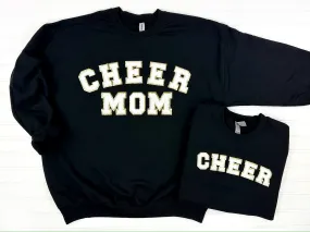 Cheer Mom + Mini Chenille Patch Sweatshirt