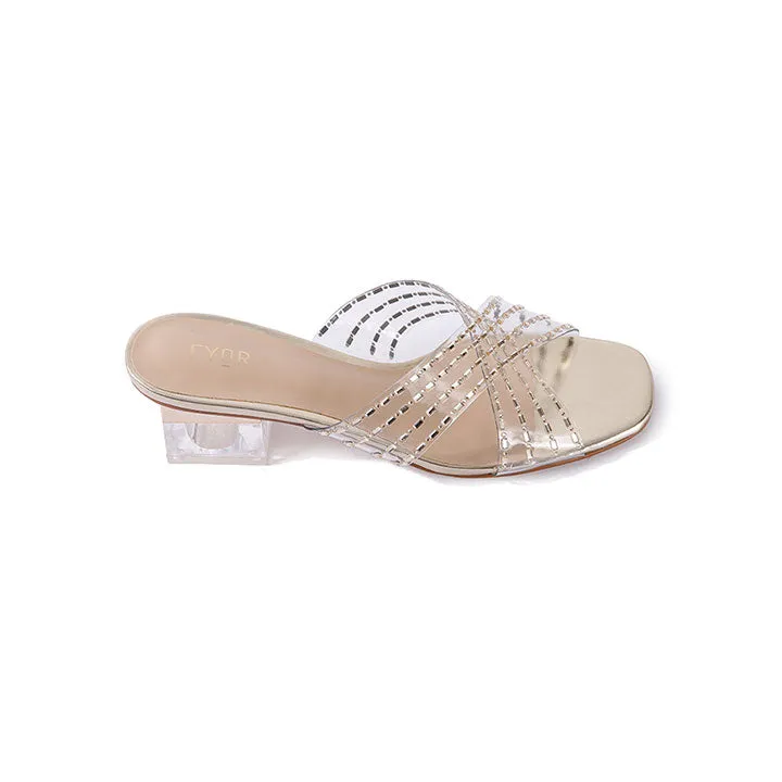 Criss-cross strap Clear Mule BB 09