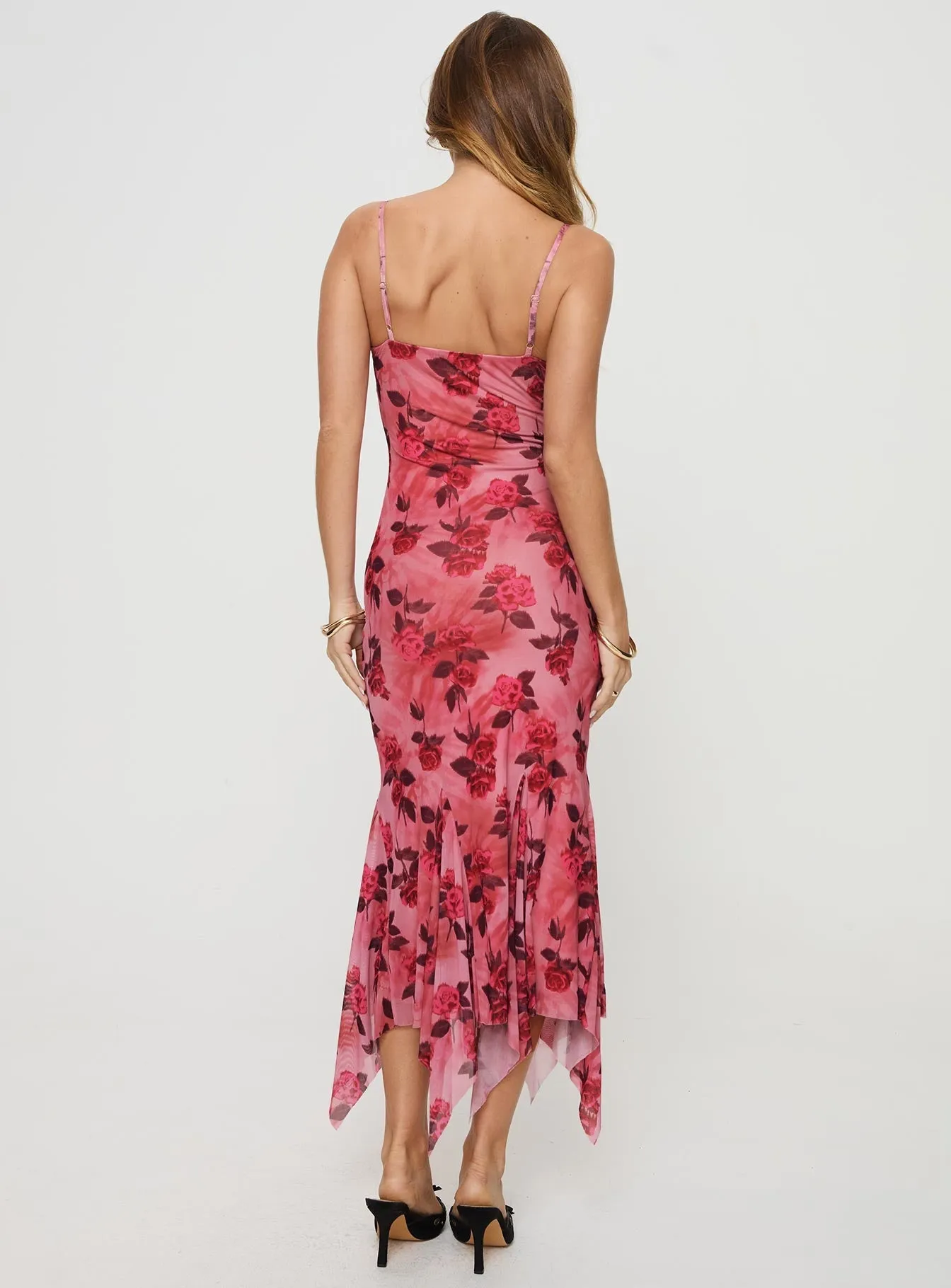 Eirini Maxi Dress Pink Floral