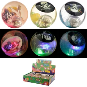 Fun Kids Flashing Rubber Bouncy Ball - Pirate TY541