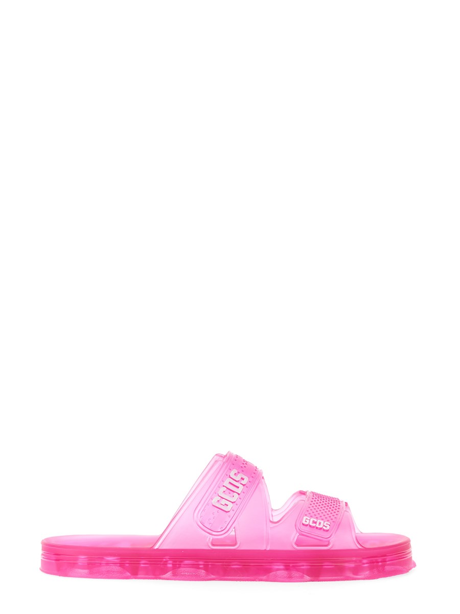 GCDS    RUBBER SANDAL WITH LOGO