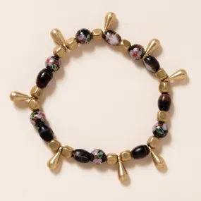 Geodes, Brass, and Italian Enamel Bloom Bracelet