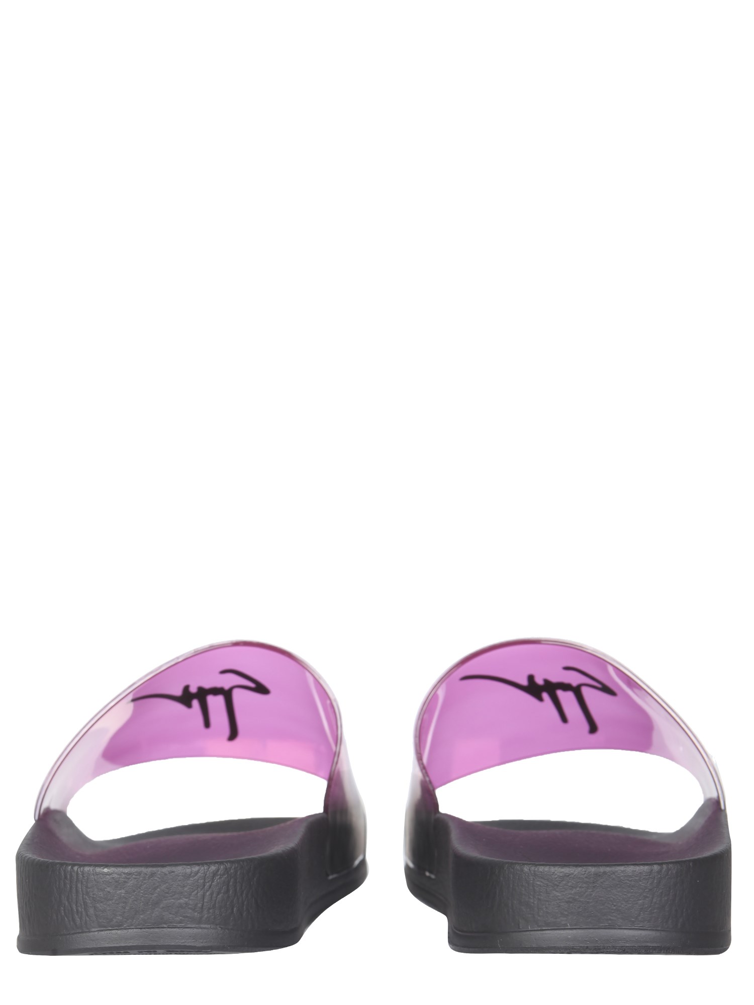 GIUSEPPE ZANOTTI    RUBBER SLIDE SANDALS WITH LOGO