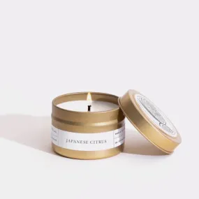 Gold Travel Candle in Japanese Citrus