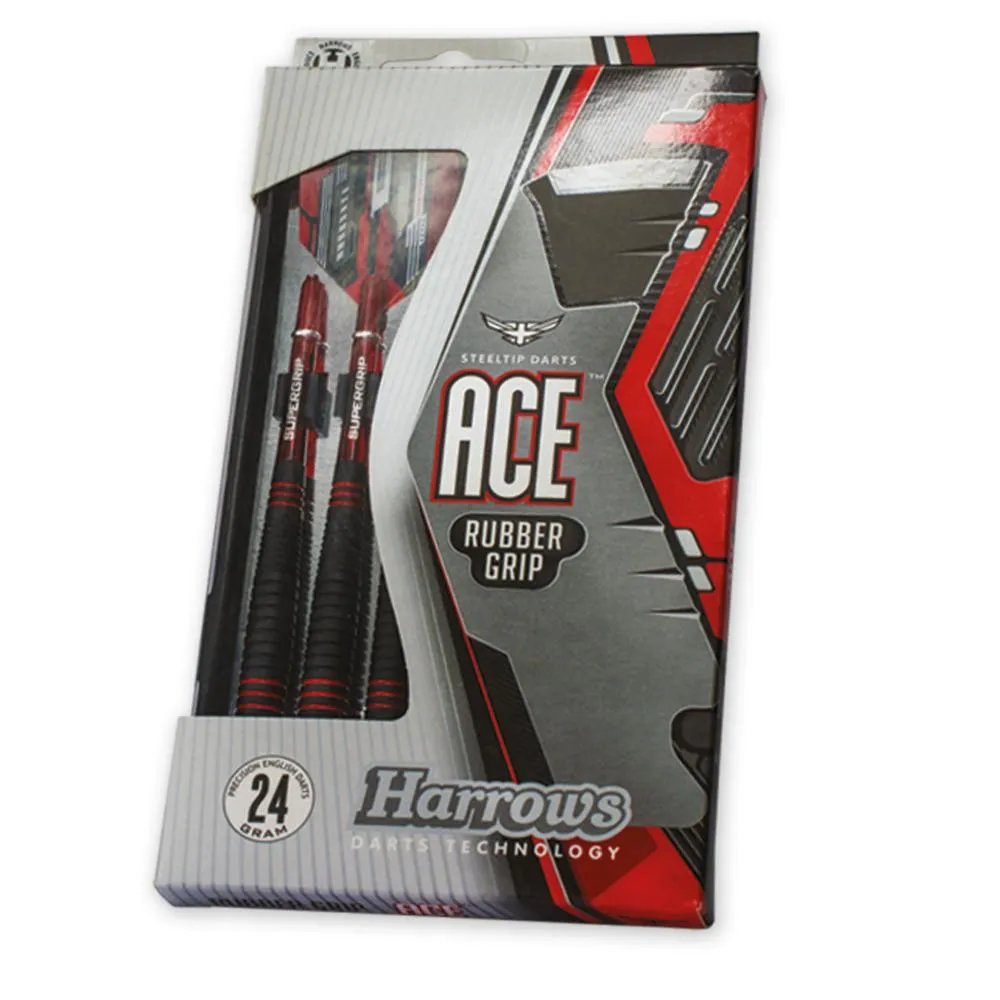 Harrows Ace Rubber Grip Steel Tip Darts