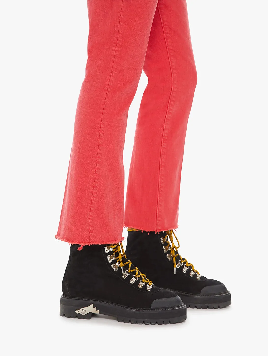 Hustler Ankle Fray Bootcut Jean - Mars Red