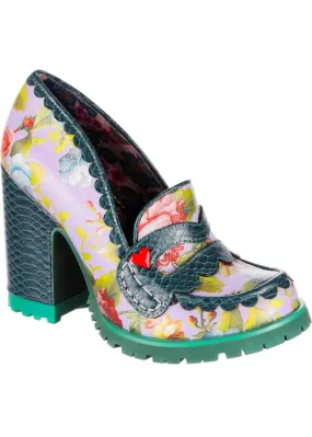 Irregular Choice Loaf It Up 70's Pumps in Dark Green