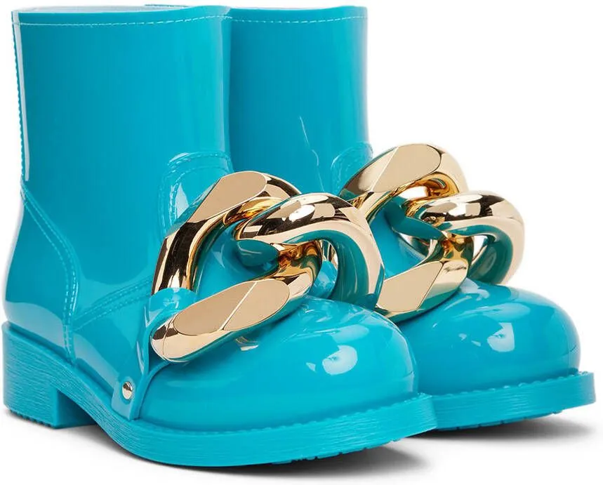 JW Anderson Blue Chain Rubber Boots