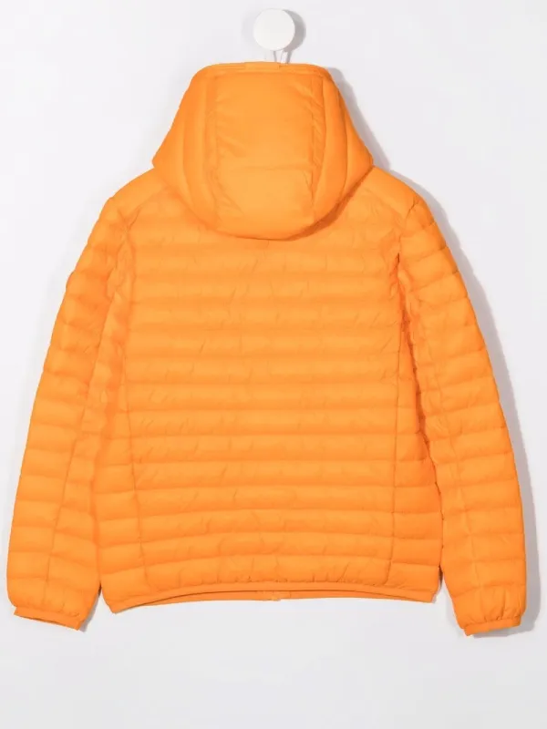 Kids Orange Hooded Padded Jacket - The Puffer Jackets