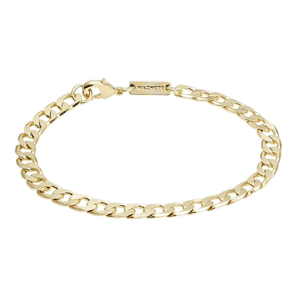 Large Curb Chain Bracelet in Gold