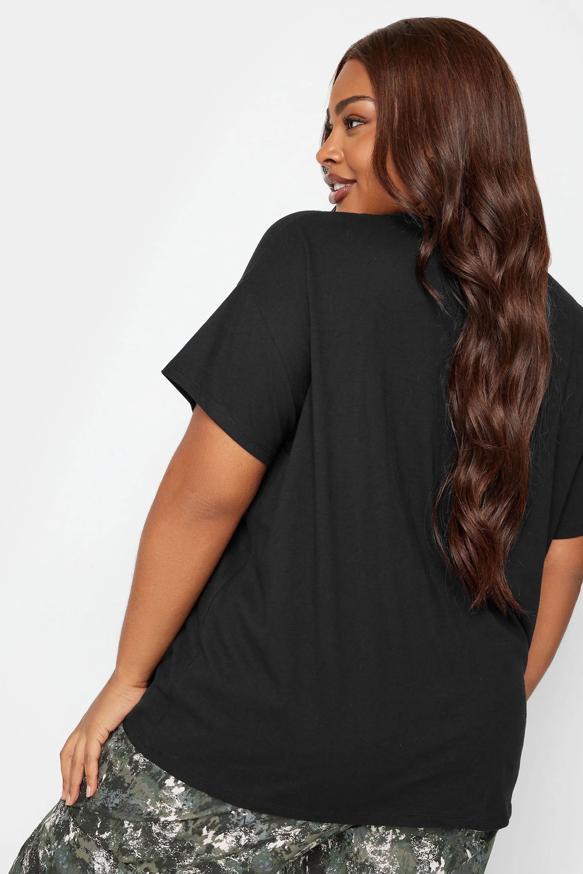 LIMITED COLLECTION Curve Black Utility Pocket T-Shirt