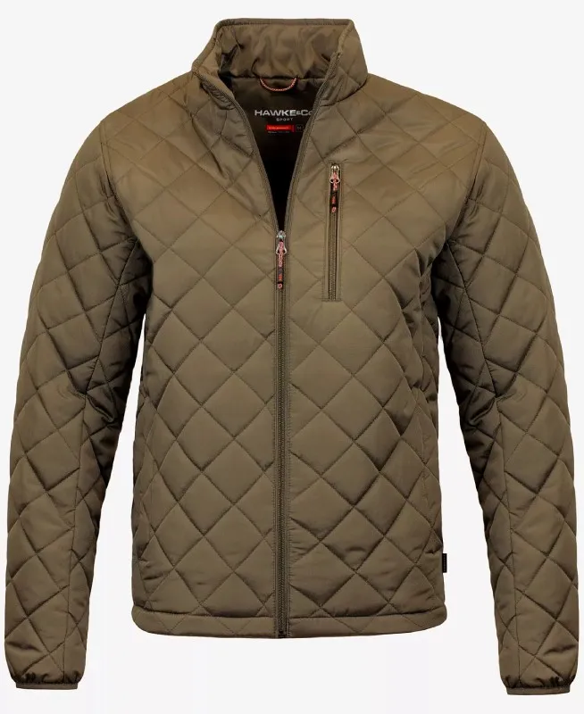 Men’s Diamond Quilted Olive Jacket - The Puffer Jackets