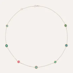 Milli Bezel Set Tourmaline Necklace