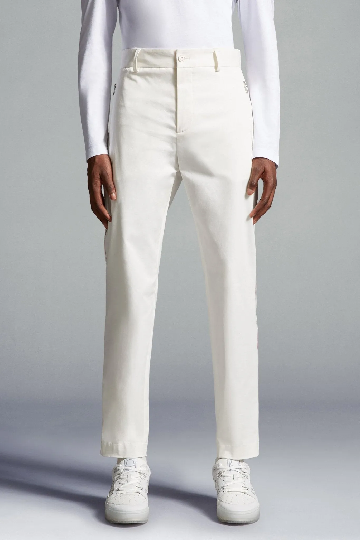 Moncler - Pantalon en gabardine blanc Neige