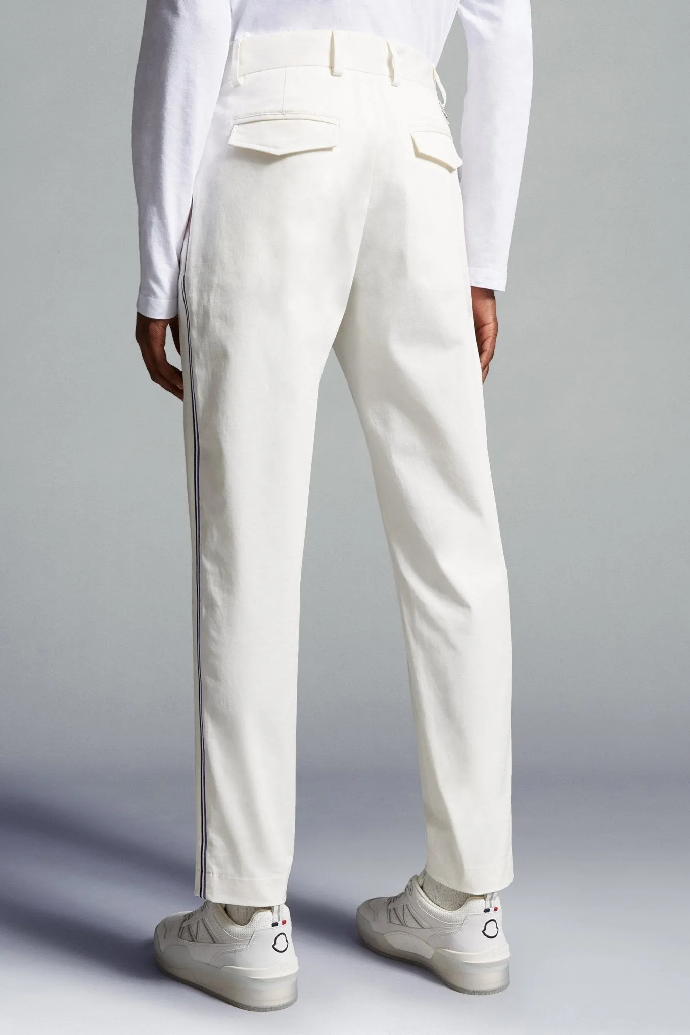 Moncler - Pantalon en gabardine blanc Neige