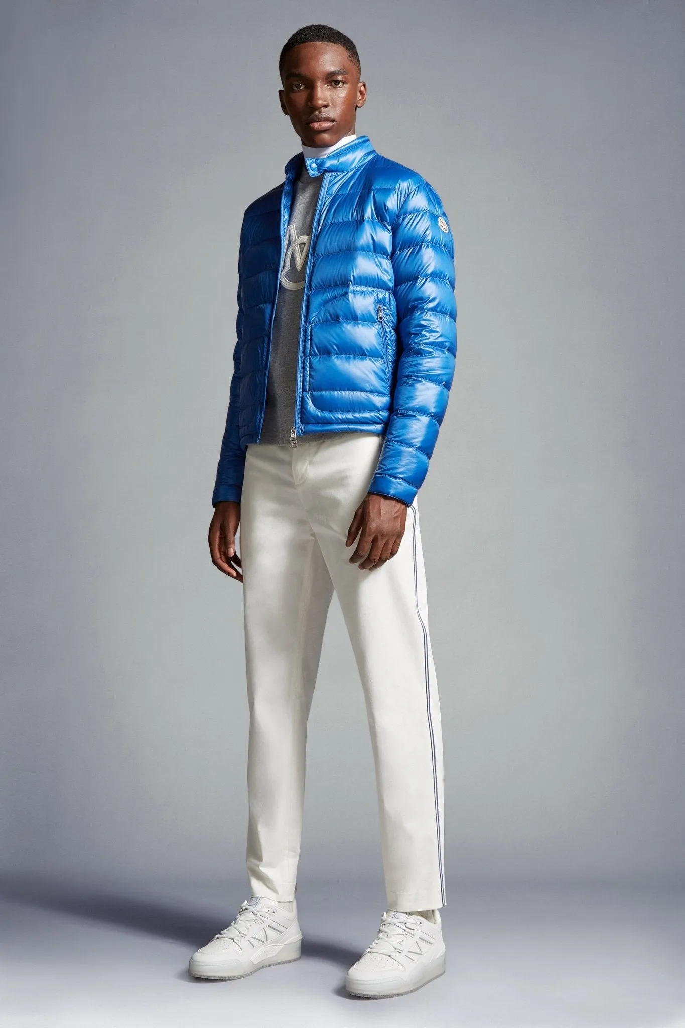 Moncler - Pantalon en gabardine blanc Neige