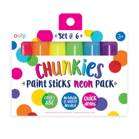 ooly - Chunkies Paint Sticks - Neon Pack - Set of 6