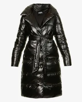 Padded High Neck Shell Coat - The Puffer Jackets