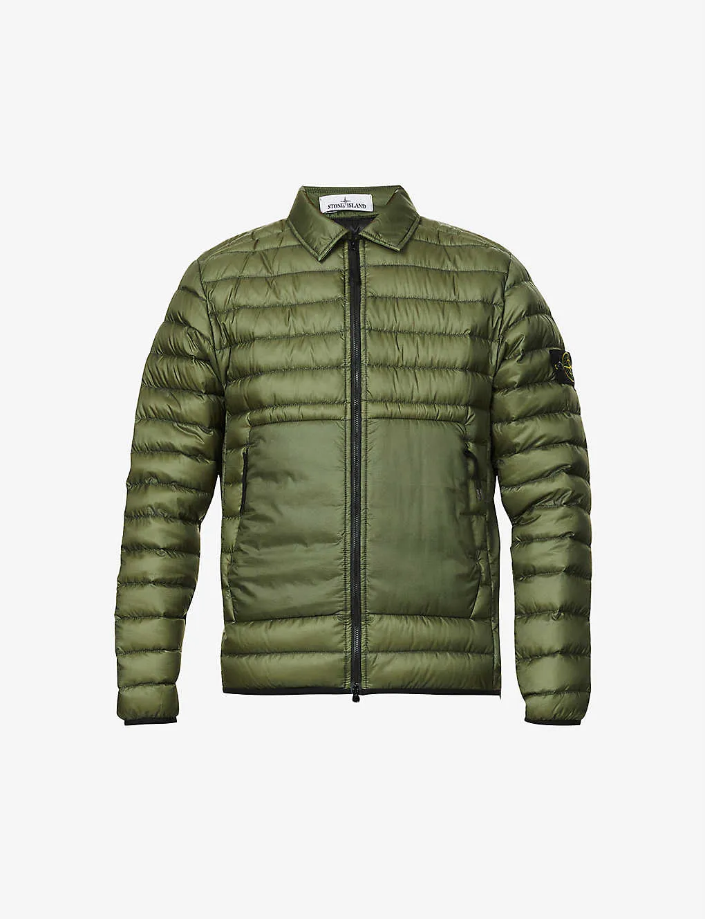 Padded Logo Patch Shell Down Jacket | The Puffer Jackets