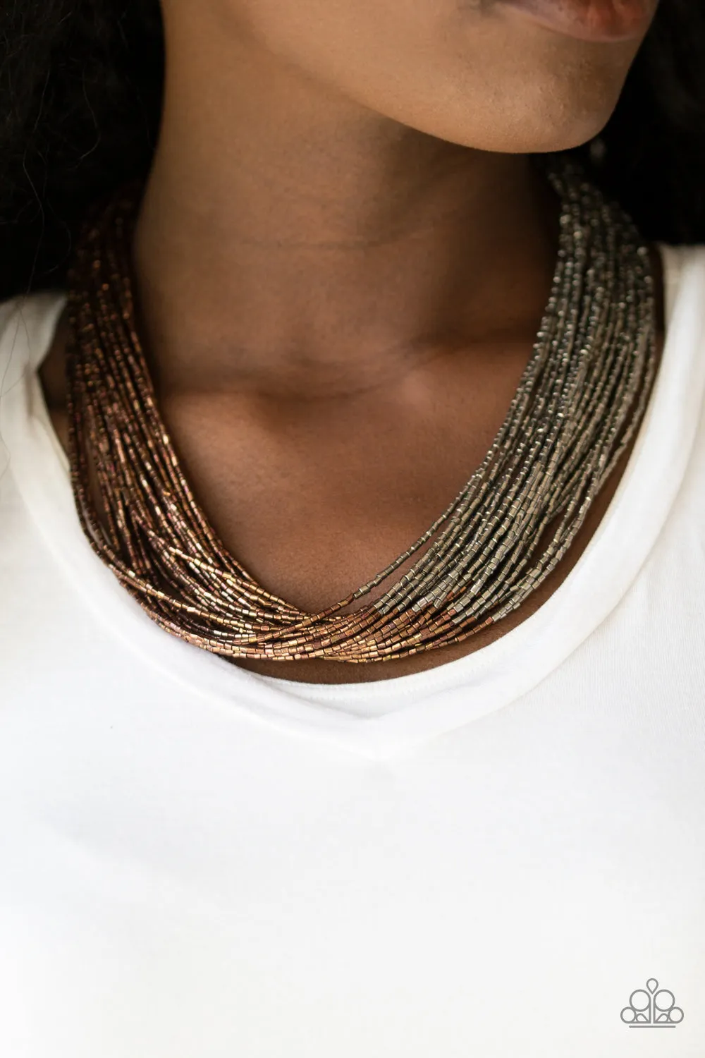 Paparazzi Flashy Fashion - Copper Multi Necklace