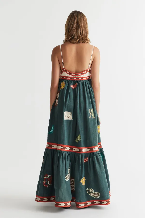 Quincy Sun Dress Peacock