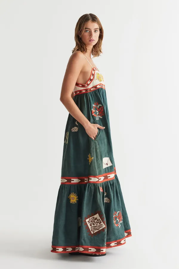 Quincy Sun Dress Peacock