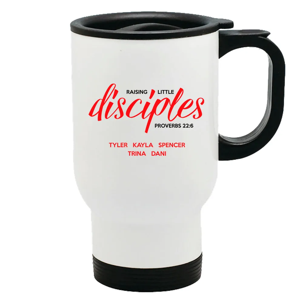 Raising Disciples Personalized Metal Coffee and Tea Travel Mug