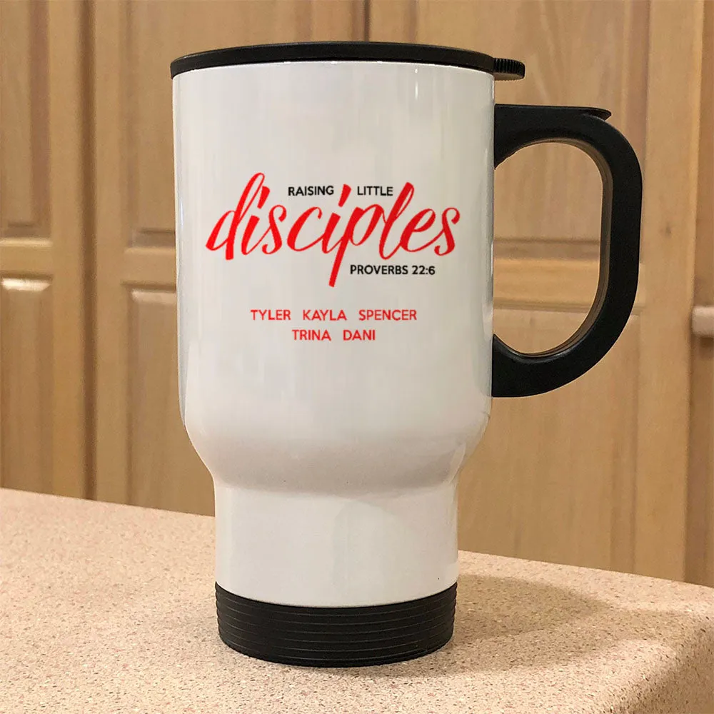 Raising Disciples Personalized Metal Coffee and Tea Travel Mug