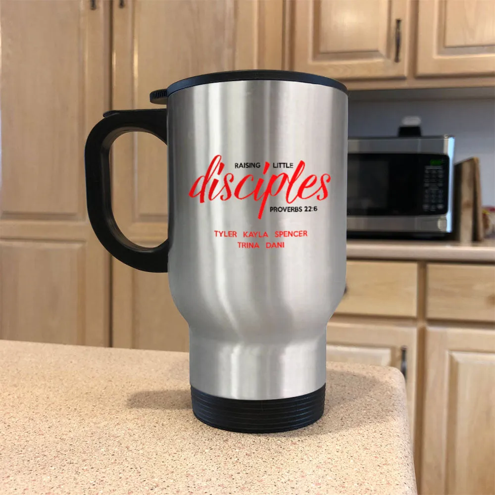 Raising Disciples Personalized Metal Coffee and Tea Travel Mug